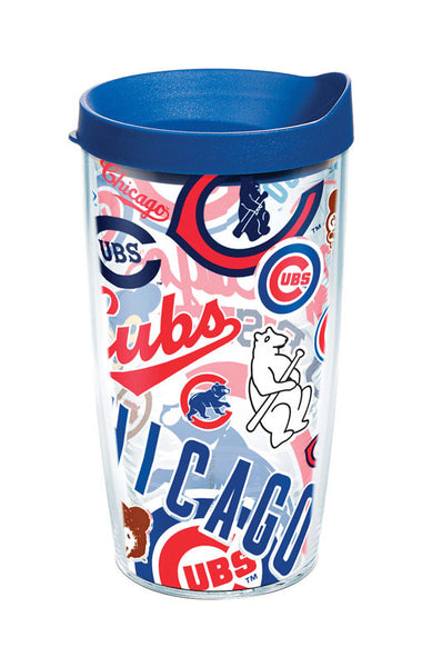 CUBS CUP OLDLOGO BLU LID