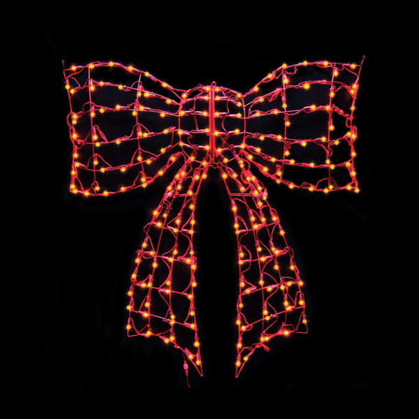 Celebrations Bow LED Christmas Decoration Red Metal 1 each