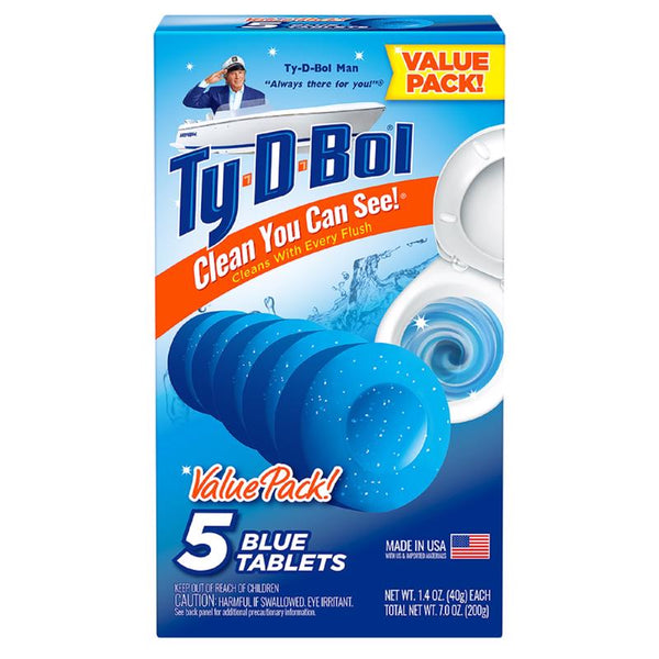Ty-D-Bol Blue Spruce Scent Automatic Toilet Bowl Cleaner 7 oz. (Pack of 10)