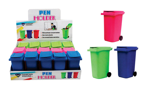 Diamond Visions Novelty Trash Can Pen Holder Plastic 1 pk (Pack of 15)