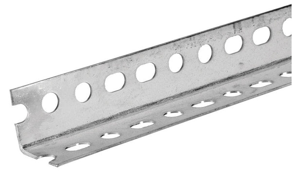SteelWorks Zinc Plated Steel Slotted Angle 48 in. L x 1-1/4 in. W x 0.048 in. H