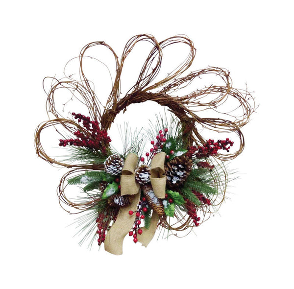 Celebrations Grapevine Brown Wreath 24 in. Dia. x 24 in. L (Pack of 6)