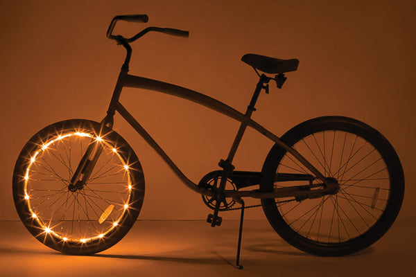 WHEEL LIGHTS BIKE GOLD