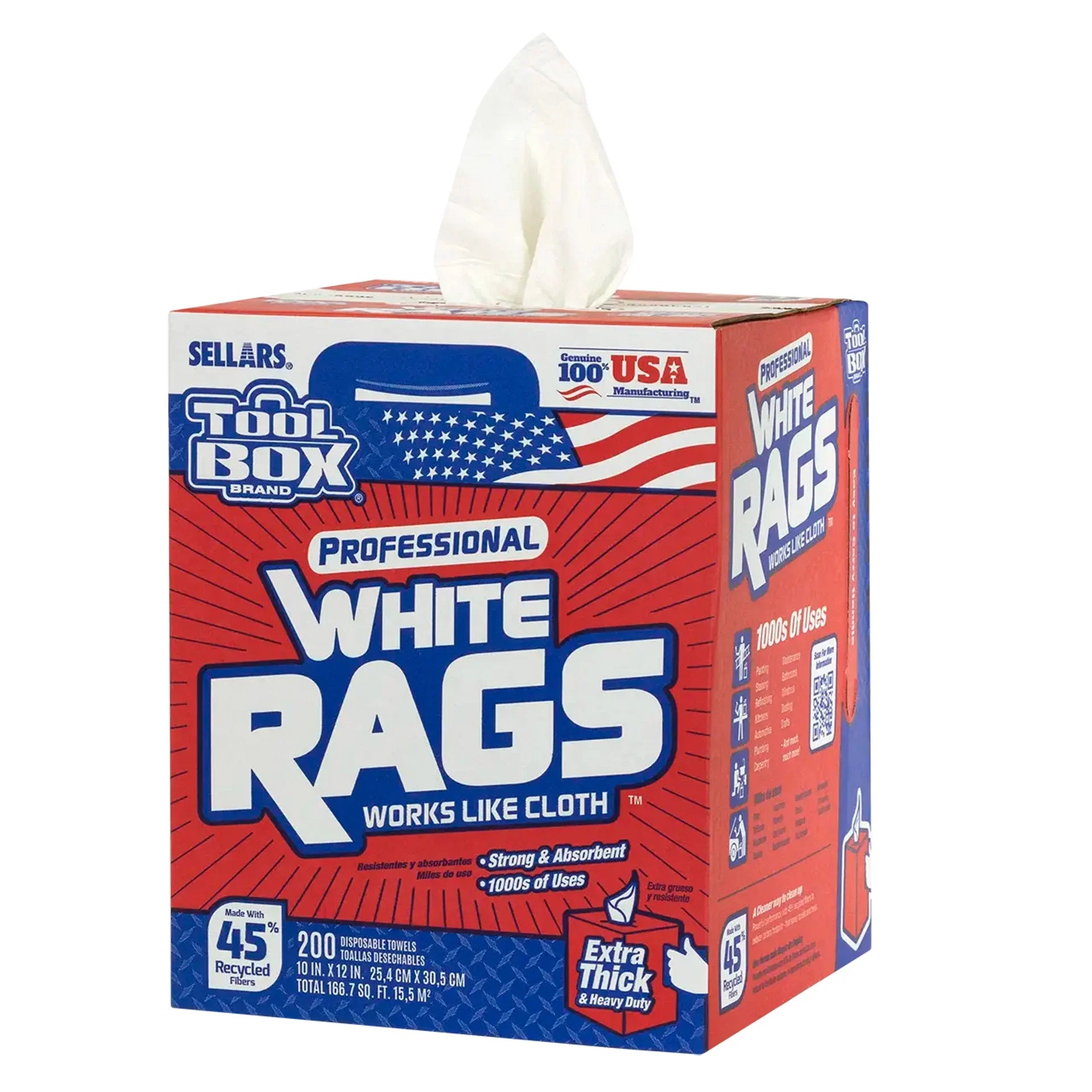 Z400 Natural Fiber White Painter's Rags